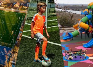 Terenuri de sport şi locuri de joacă pentru copii amenajate perfect cu gazon artificial