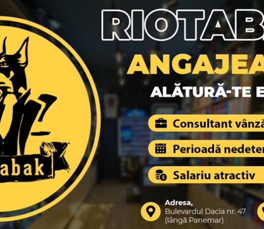 RioTabak angajează personal în zona Rogerius!
