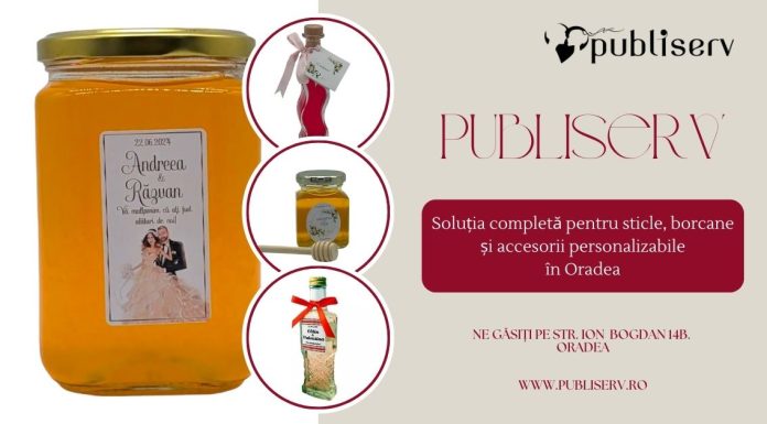 Publiserv Soluția completă pentru sticle, borcane și accesorii personalizabile în Oradea